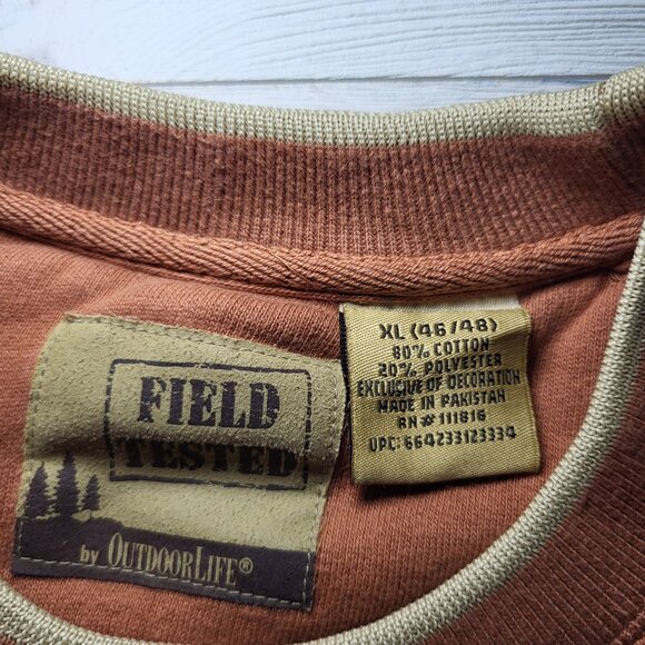 Vintage Field Tested Outdoor Life Embroidered Deer Sweatshirt Oversized Gorpcore - Picture 4 of 6